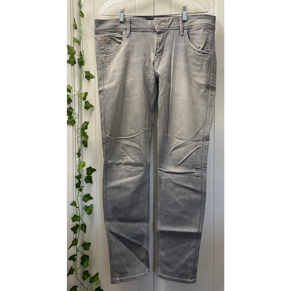 Women Stone Grey Hudson Collins Denim Min Rise Skinny Jeans Size 32